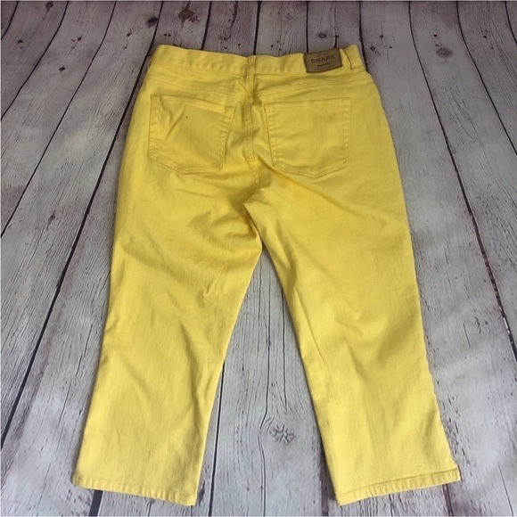 Chaps Yellow Cropped Jeans - Picture 2 of 4